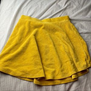 mustard yellow skater skirt